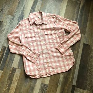 GAP Pink Checks Button Down Shirt